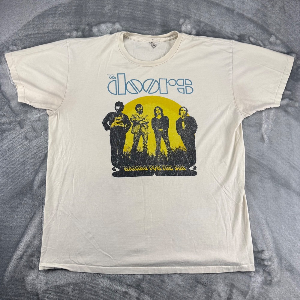 The Doors Vintage 1968 Tour Waiting For The Sun Graphic Cream Large Indie Sleeze